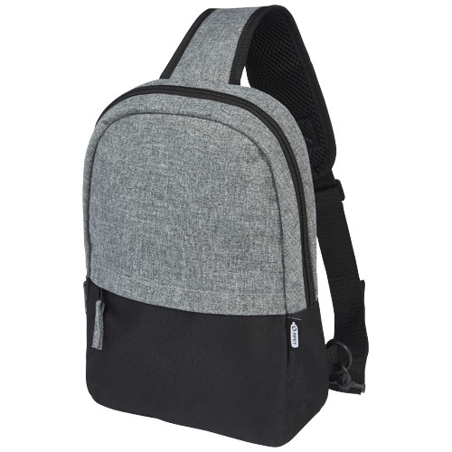 Sac bandoulière promotionnel recyclé bicolore 3,5l Reclaim Noir et Gris